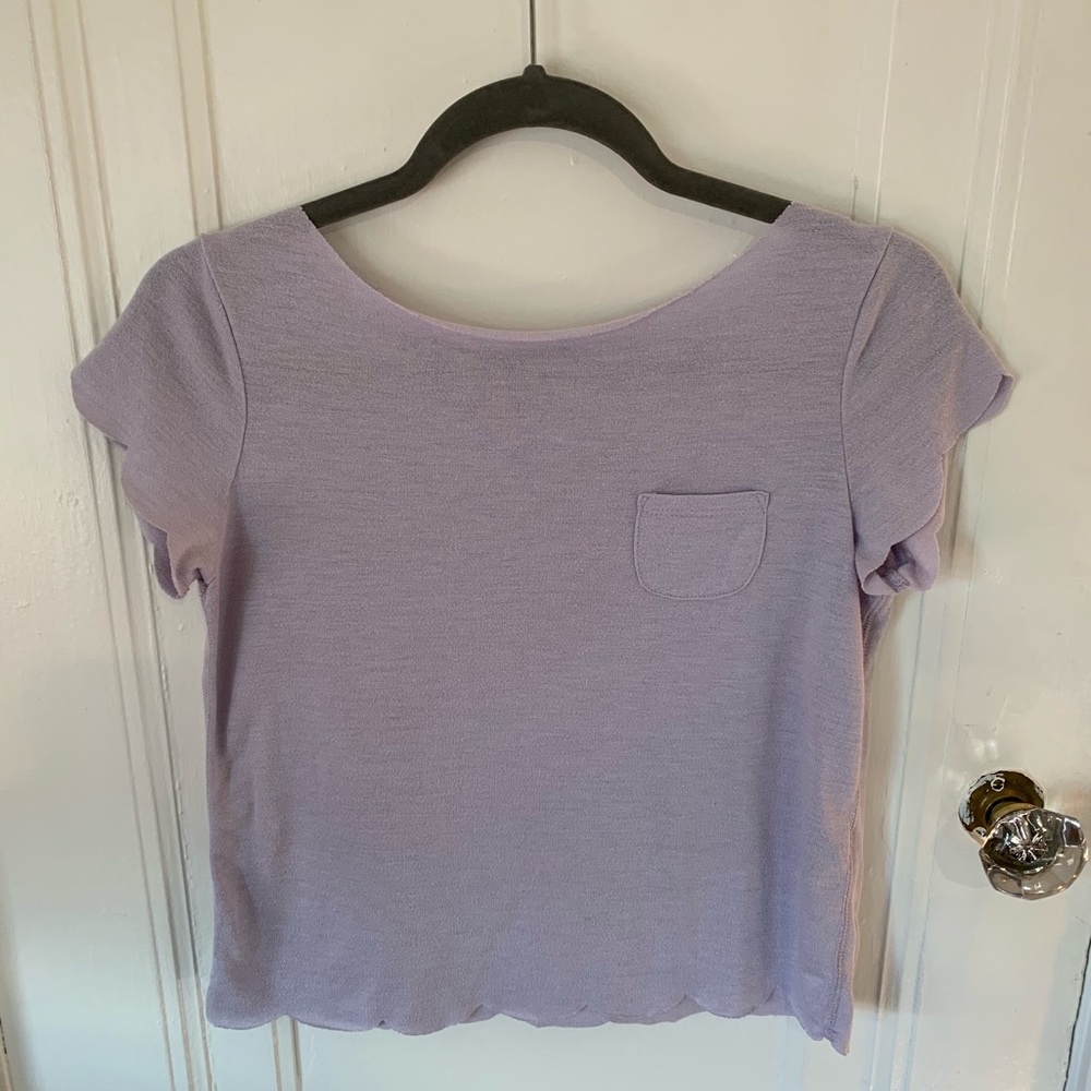 Twik lightweight scallop hem t-shirt